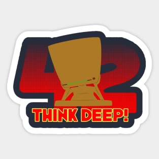 Think Deep 42 Sticker